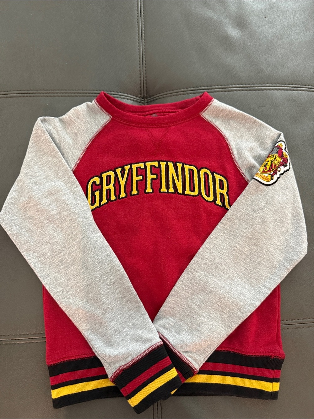 Gryffindor Kids Crewneck Sweatshirt - Red and Gray